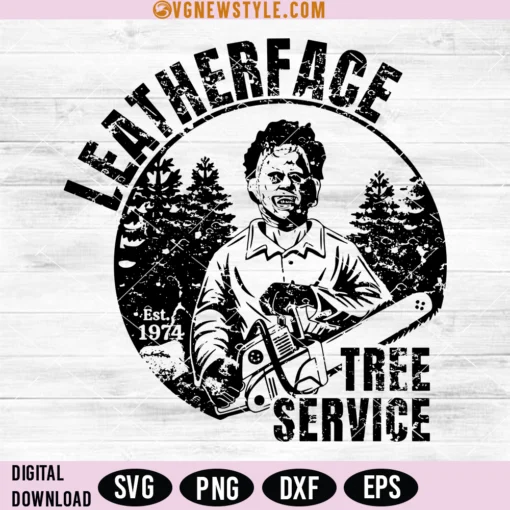 Halloween Leatherface Tree Service Svg