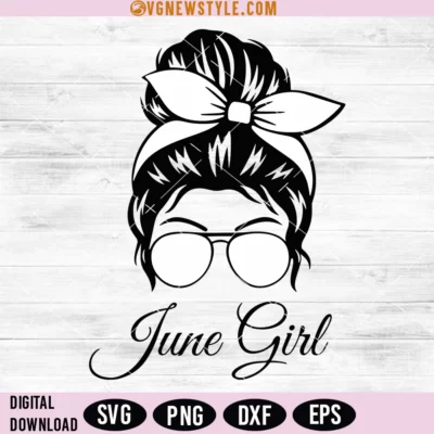 June Girl Svg