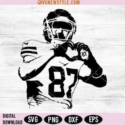 Kelce Hand Heart Svg