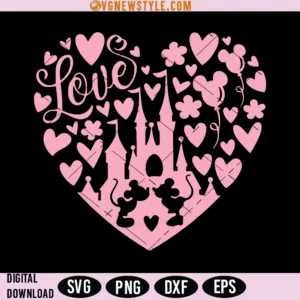 Love Castle Heart Svg