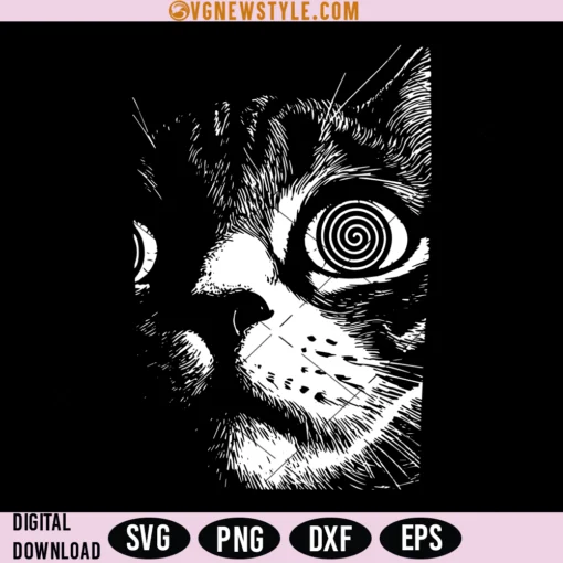 Psychedelic Cat Svg