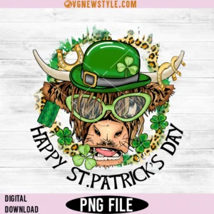 St Patricks Day Highland Cow Png