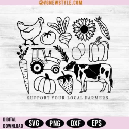 Support Your Local Farmers Svg