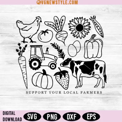 Support Your Local Farmers Svg