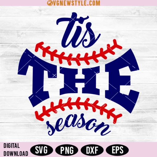 Tis The Season Baseball Svg