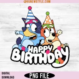 Bluey Happy Birthday PNG