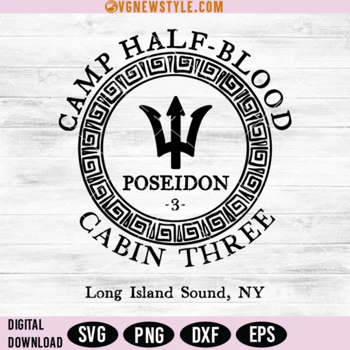 Camp Halfblood Poseidon Cabin Svg