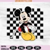 Checkered Mickey Mouse SVG