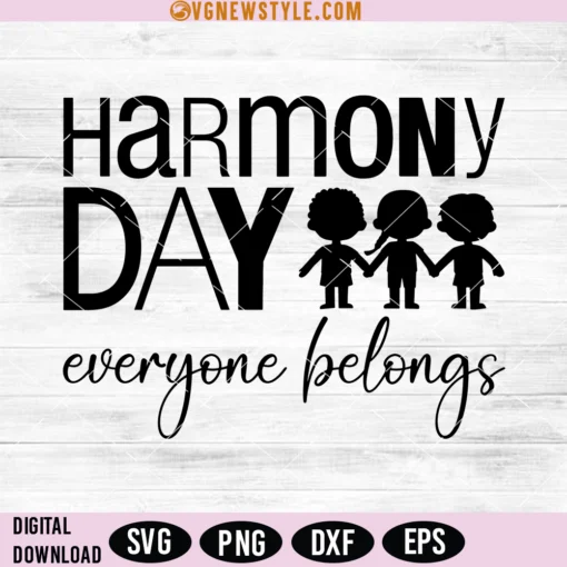 Harmony Day Everyone Belongs SVG: Digital Download For Inclusive Designs