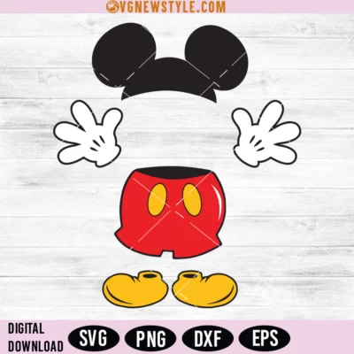 Mickey Pants Mickey Hands Svg