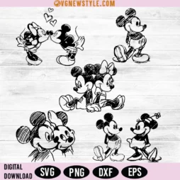 Mickey Mouse Sketch Svg Bundle