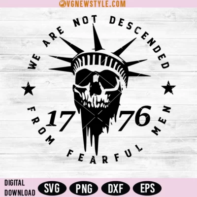 Skull 1776 Svg