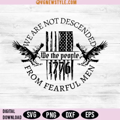 We Are not Descended From Fearful men Svg