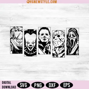 16oz Libbey Can Glass Horror Movies Svg