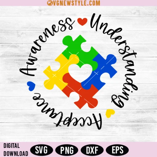 Autism Awareness Understanding And Acceptance SVG