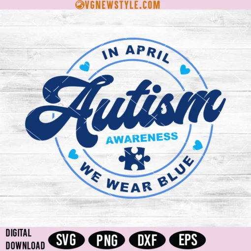 In April we wear blue SVG