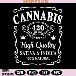 Cannabis Whiskey Label Svg