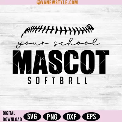 Custom Softball Svg