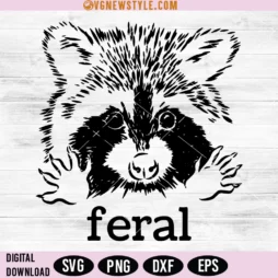 Feral Raccoon Svg