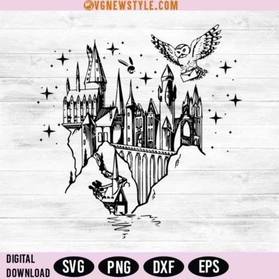 Hogwarts Svg, Wizard Svg, Png, Silhouette, Digital Downloads 4 Hogwarts Svg