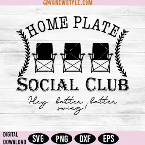 Home Plate Social Club Svg