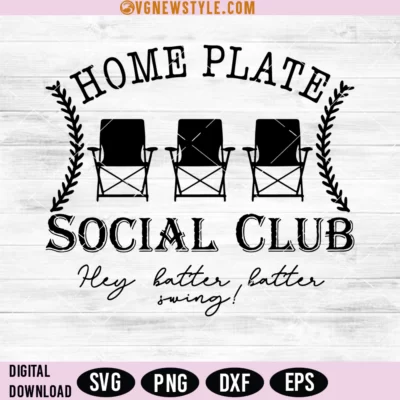 Home Plate Social Club Svg