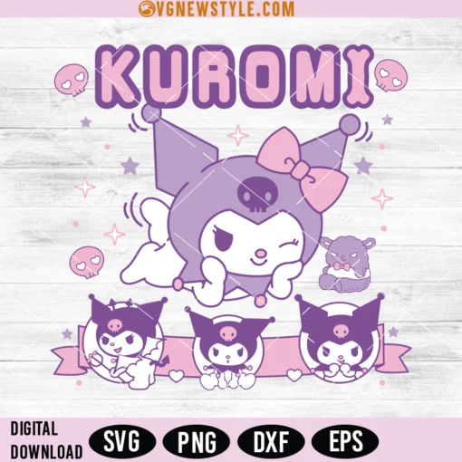 Kawaii KURO kitty Svg