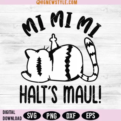 MI MI MI Shut Up Cat Plotter SVG