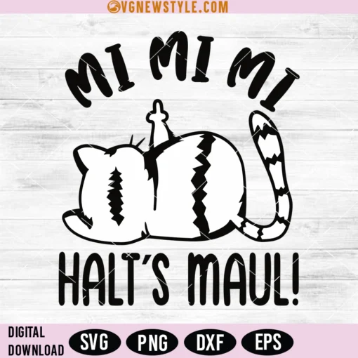 MI MI MI Shut Up Cat Plotter SVG