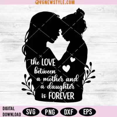 Mother and Daughter Svg