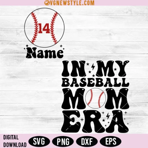 In My Baseball Mom Era Svg