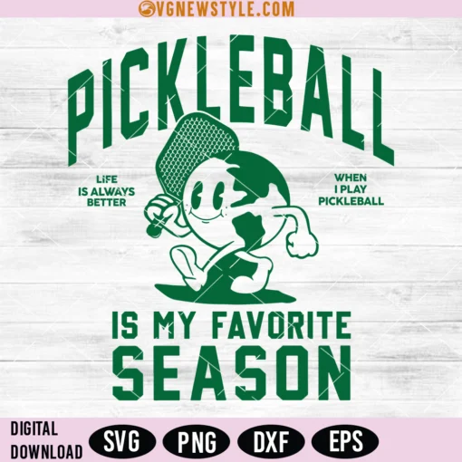 Pickleball Season Svg