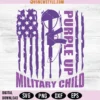 Purple Up for Military Kids Svg