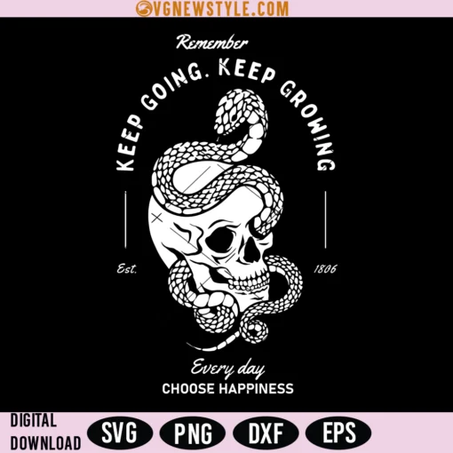 Snake and Skull Svg