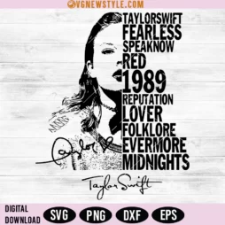 Taylor Swift Albums Name Svg
