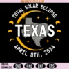 Total Solar Eclipse Texas 2024 SVG