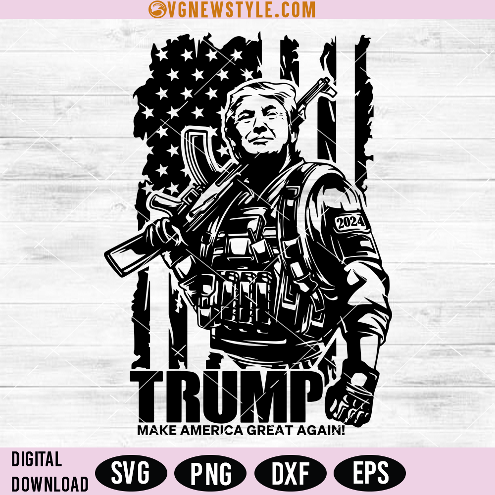 Trump 2024 Make America Great Again Svg | Political Campaign Clipart 1 Trump 2024 Make America Great Again Svg