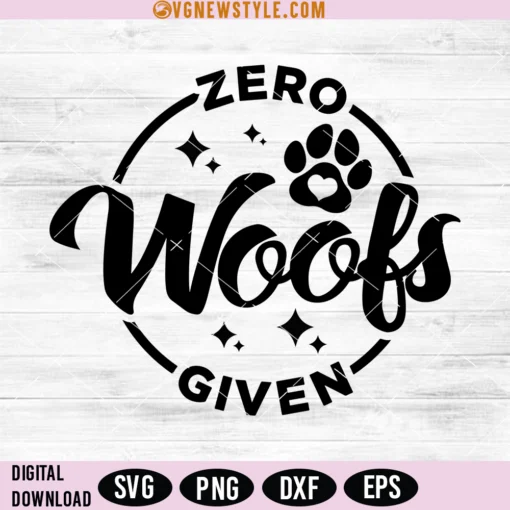 Zero Woofs Given Svg