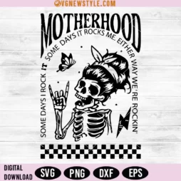 Motherhood Skull Svg