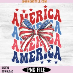 Coquette American Flag PNG