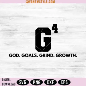 God Goals Grind Growth Svg