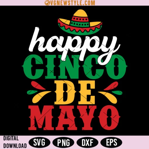 Happy Cinco de Mayo Svg