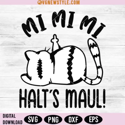 MI MI MI Shut Up Cat Plotter Svg