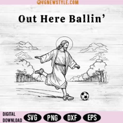 Funny Jesus Soccer Svg