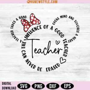 Teacher Mouse Head Svg