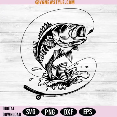 Bass Fishing Svg Png