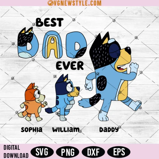 Blue Rad Dad Svg