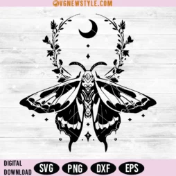 Boho Celestial Butterfly Svg
