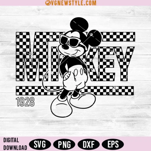 Checkered Mouse Poses Svg