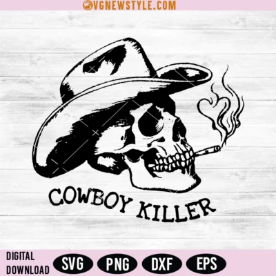 Cowboy Killer Skull Svg Png